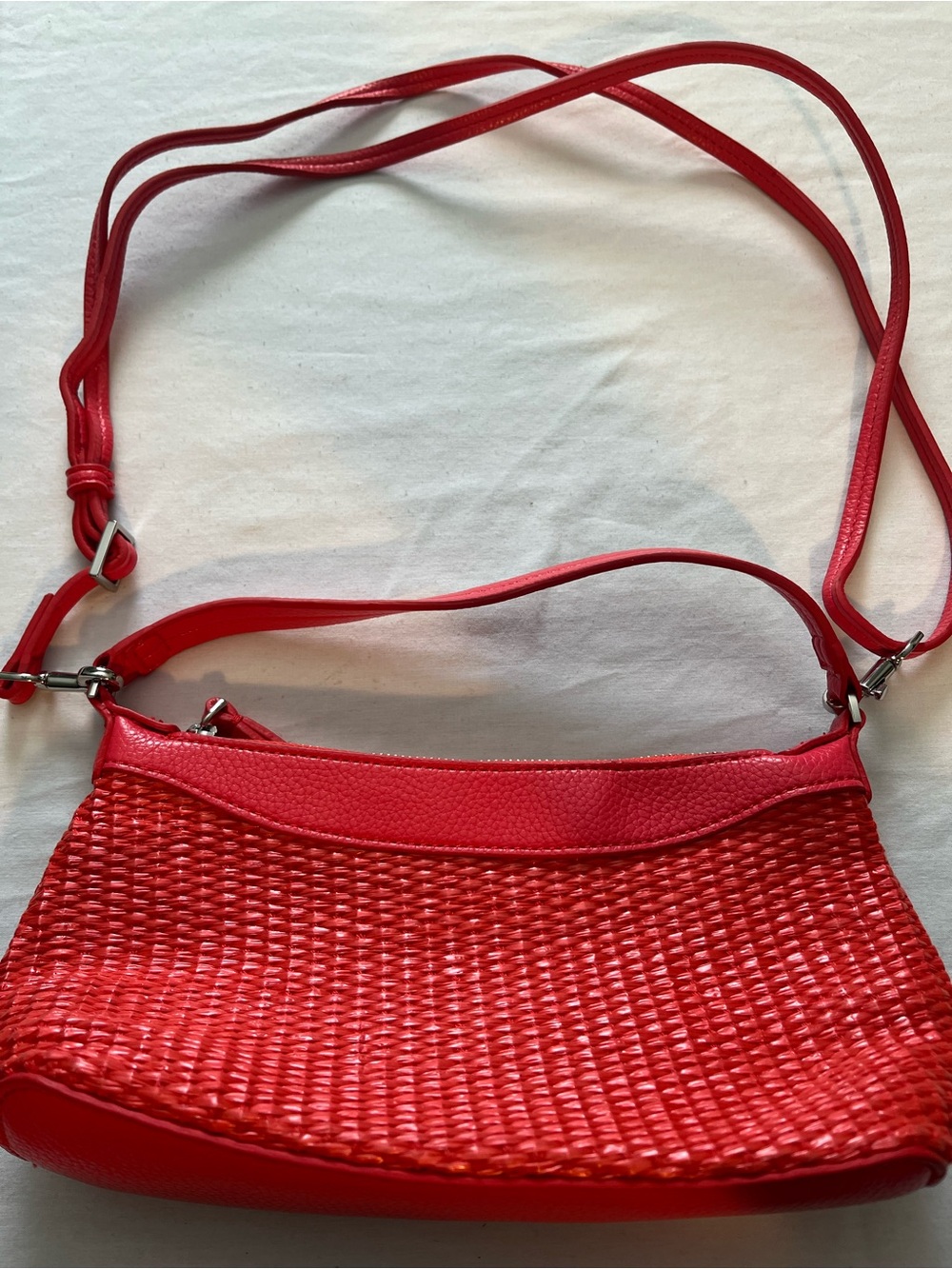 Vera Bradley coral Woven Crossbody Bag - Women's Adjustable Strap